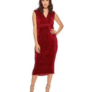 Red Chiffon Midi Dress - Romeo & Juliet